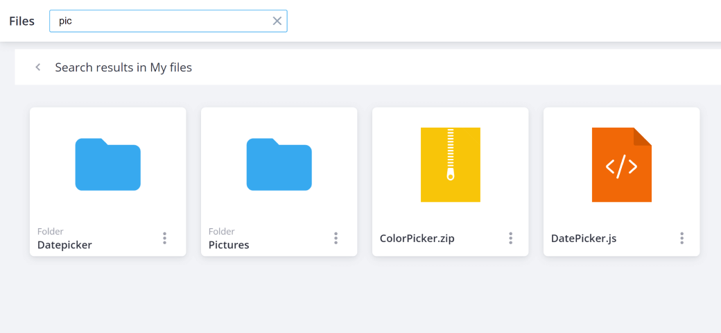 Searching and sorting features